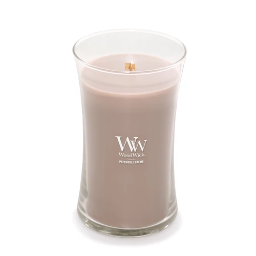 WoodWick® Patchouli Créme nagy üveggyertya 609 g