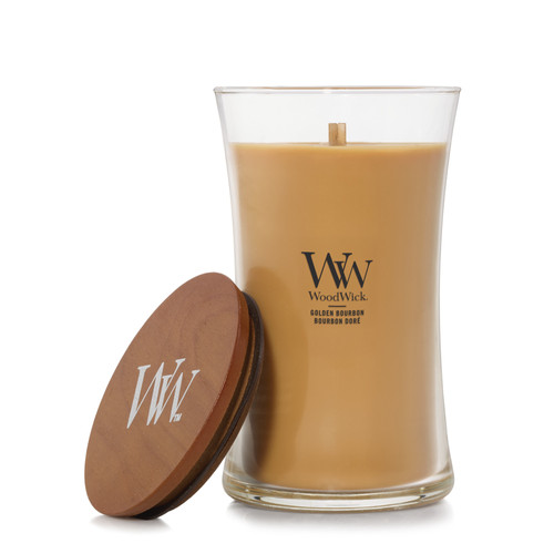 WoodWick® Golden Bourbon nagy üveggyertya 609 g
