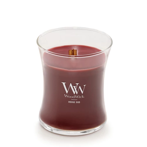WoodWick® Rouge Oud közepes üveggyertya 275 g