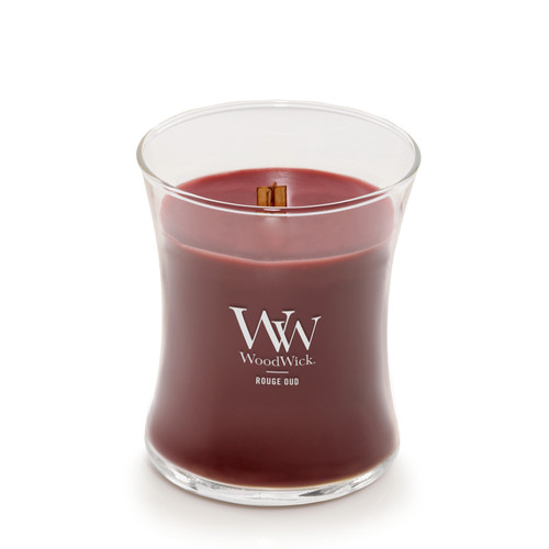 WoodWick® Rouge Oud közepes üveggyertya 275 g