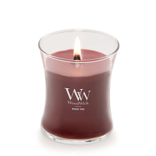 WoodWick® Rouge Oud közepes üveggyertya 275 g