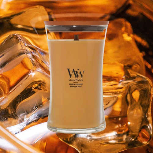 WoodWick® Golden Bourbon nagy üveggyertya 609 g