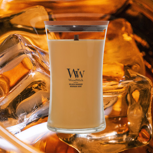WoodWick® Golden Bourbon nagy üveggyertya 609 g