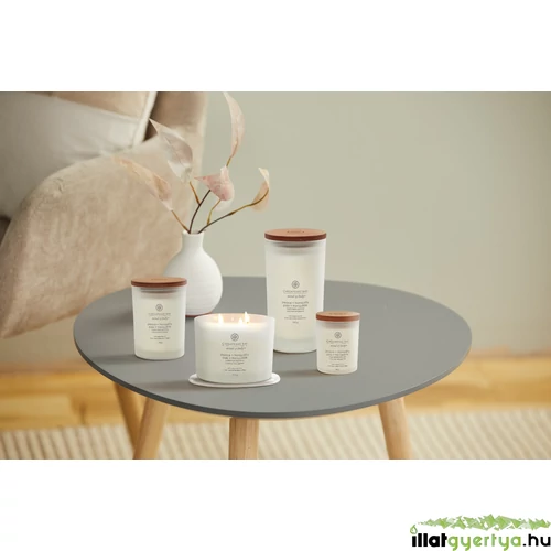 peace + tranquility (cashmere jasmine) közepes üveggyertya 250 g