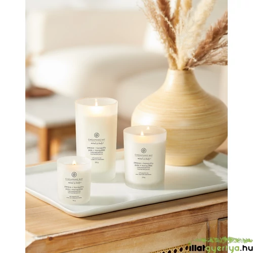 peace + tranquility (cashmere jasmine) közepes üveggyertya 250 g