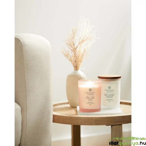 peace + tranquility (cashmere jasmine) közepes üveggyertya 250 g
